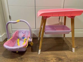 Silla coche bebé juguete y cambiador