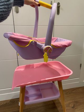 Silla coche bebé juguete y cambiador