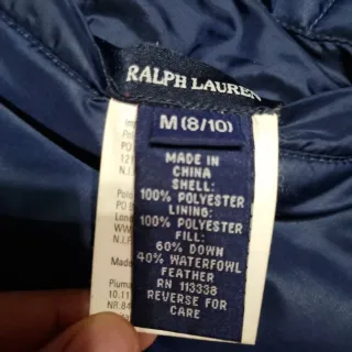 Chaleco Ralph Lauren reversible niños T M8-10