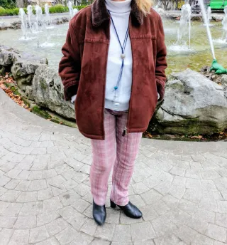 EL CORTE INGLÉS chaqueta efecto ante borreguillo