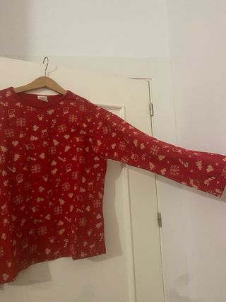 Camiseta Navidad Roja Estampada talla 11/12