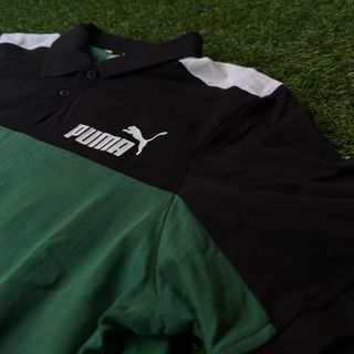 Polo Puma Negro y Verde