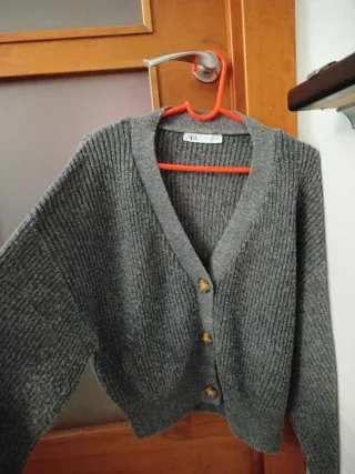 Cárdigan Zara Lana Gris