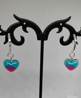 Argento e resina ciondoli e orecchini