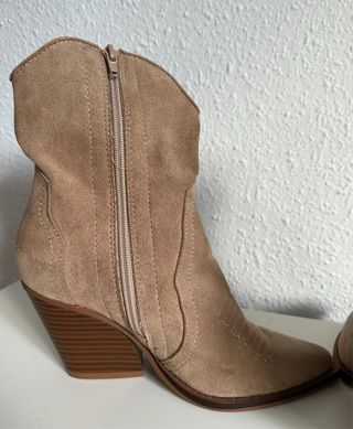 Botines camel imitación piel