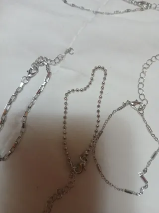 Lote 5 Pulseras Plateadas