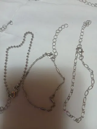 Lote 5 Pulseras Plateadas