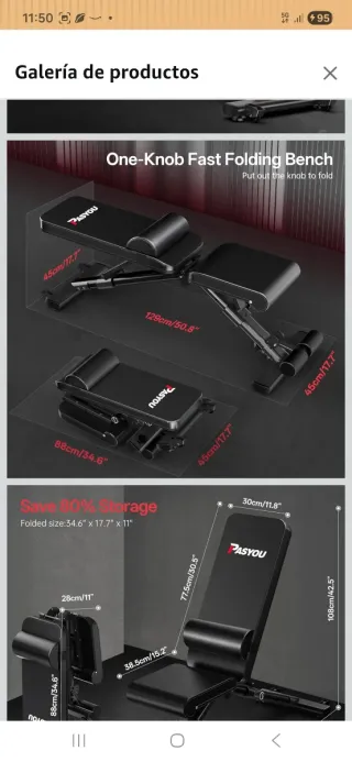 Banco de pesas y barra con discos