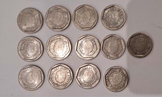 Lote 13 monedas 200 pesetas 1986, 1987 y 1988