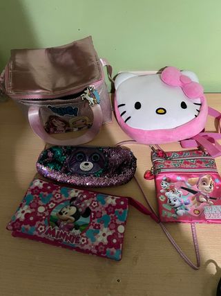 Lote de 5 Bolsos Infantiles y estuches