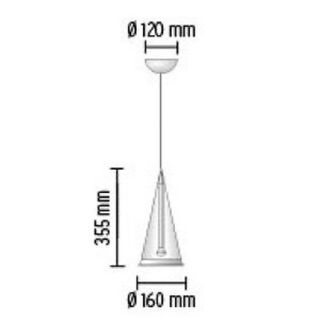 Lámpara Colgante Flos Transparente Replica Ojo.