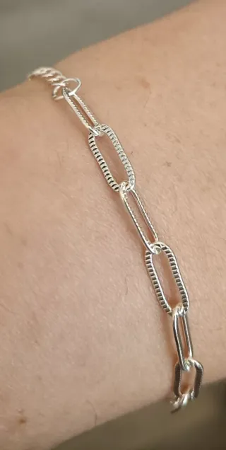 Pulsera eslabones plata