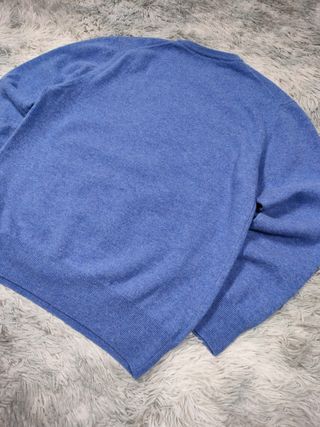 Fred Perry Jersey Clásico Lana Mujer Azul Cuello A