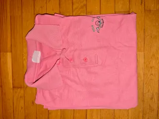 Polo crop vintage hombre rosa