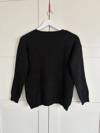 Jersey de punto con flamencos rosas. Talla L