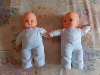 Lote 2 Muñecos Bebé Blancos