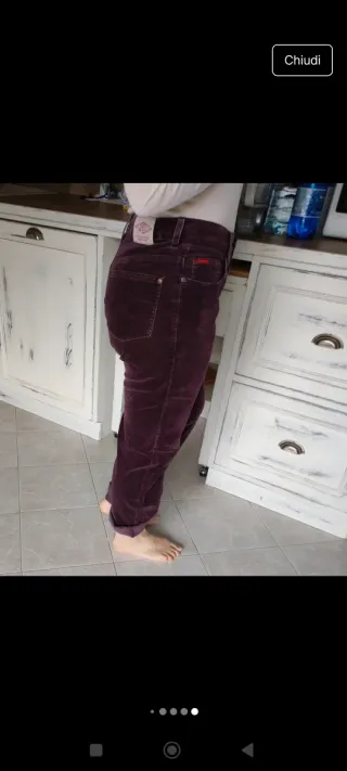 Lee Cooper Jeans Velluto Viola Vintage