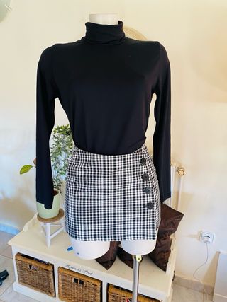 Falda cuadros Bershka Talla 34