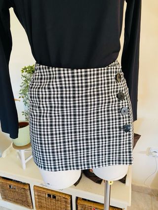 Falda cuadros Bershka Talla 34