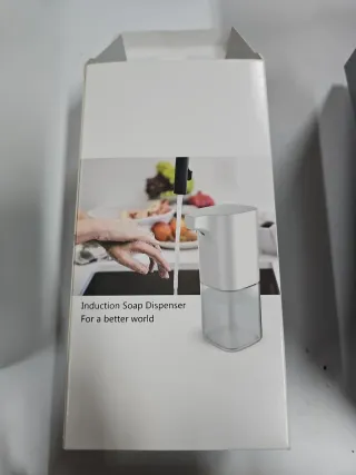 Dispensador jabón automático blanco