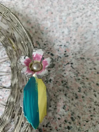 Centro trenzado bañado en plata