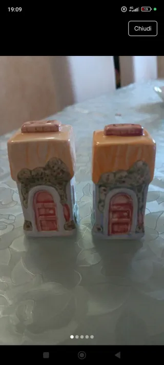 Conjunto Sale e Pepe Cerâmica Casinhas