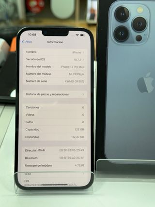 iPhone 13 Pro Max 128GB :87% bat factura garantía