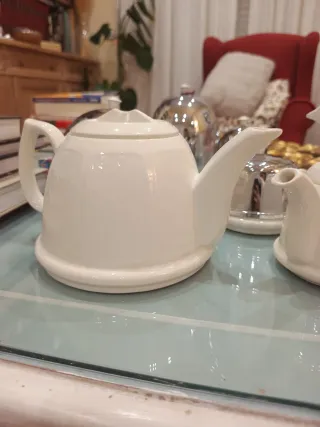 Juego Teteras Porcelana Inglesa Plata