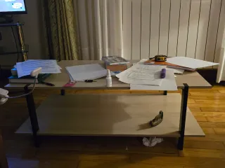 Mesa de centro madera y metal