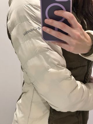 Chaqueta Columbia de montaña verde y beige