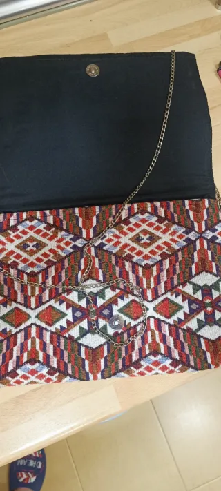 Bolso de fiesta étnico multicolor