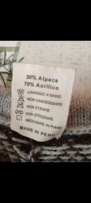 Gonna vintage in lana stile andino