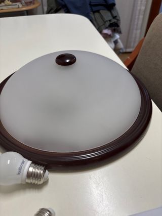 Aplique de techo/pared madera y cristal