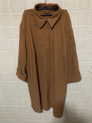 Camicione marrone oversize casual da donna Rainbow