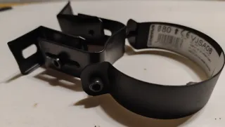 Soporte Tubo Chimenea Metal Negro 80