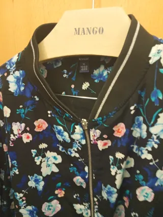 Chaqueta Bomber Talla XL Estampado Floral