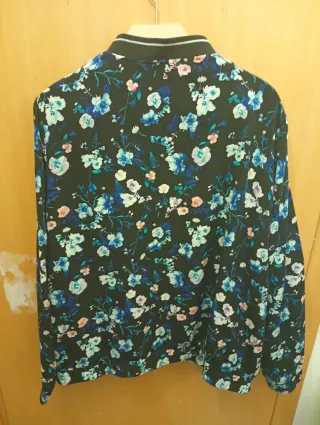 Chaqueta Bomber Talla XL Estampado Floral