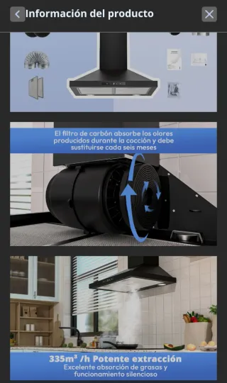 Campana Extractora Firegas Clase A