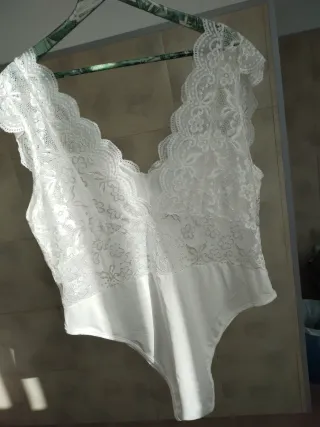 Body encaje blanco talla 3XL