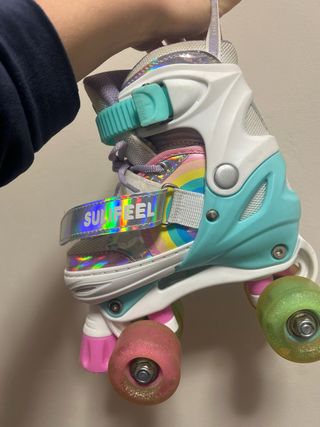 Patines infantiles ajustables arcoíris