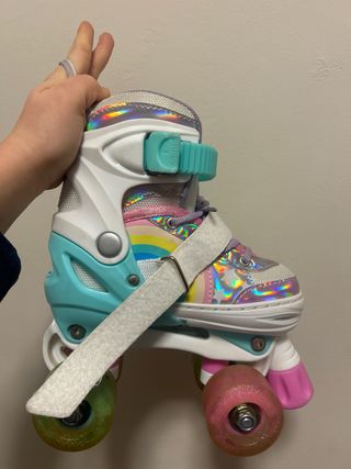 Patines infantiles ajustables arcoíris