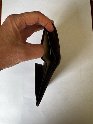 Cartera de piel Daviletto marrón