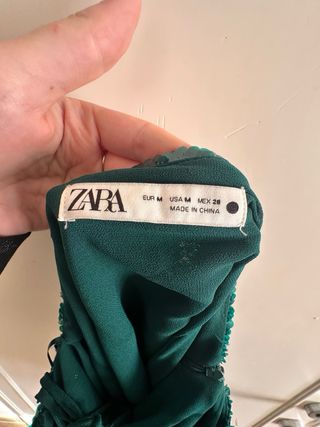 Abito Zara con paillettes verdi (taglia M)