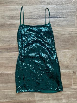 Abito Zara con paillettes verdi (taglia M)