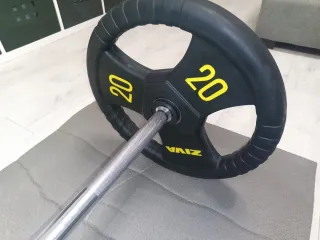 Barra 1.50m + 2 discos 20kg Ziva