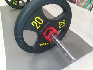 Barra 1.50m + 2 discos 20kg Ziva