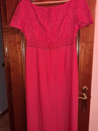Vestido fiesta rojo largo