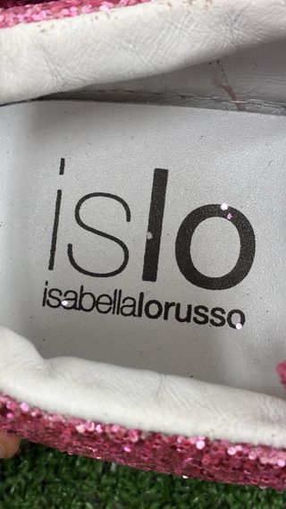 Scarpe donna glitter rosa e argento