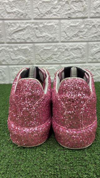 Scarpe donna glitter rosa e argento