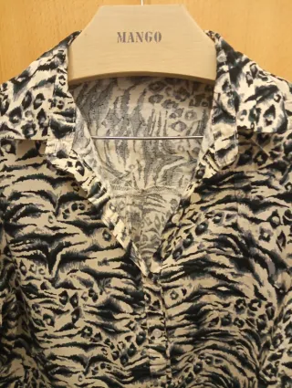 Camisa animal print Mango Talla XL/48